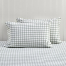 Gingham Washed Cotton Standard Pillowcases (Set of 2)